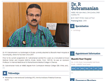 Tablet Screenshot of drsubramaniancardio.com